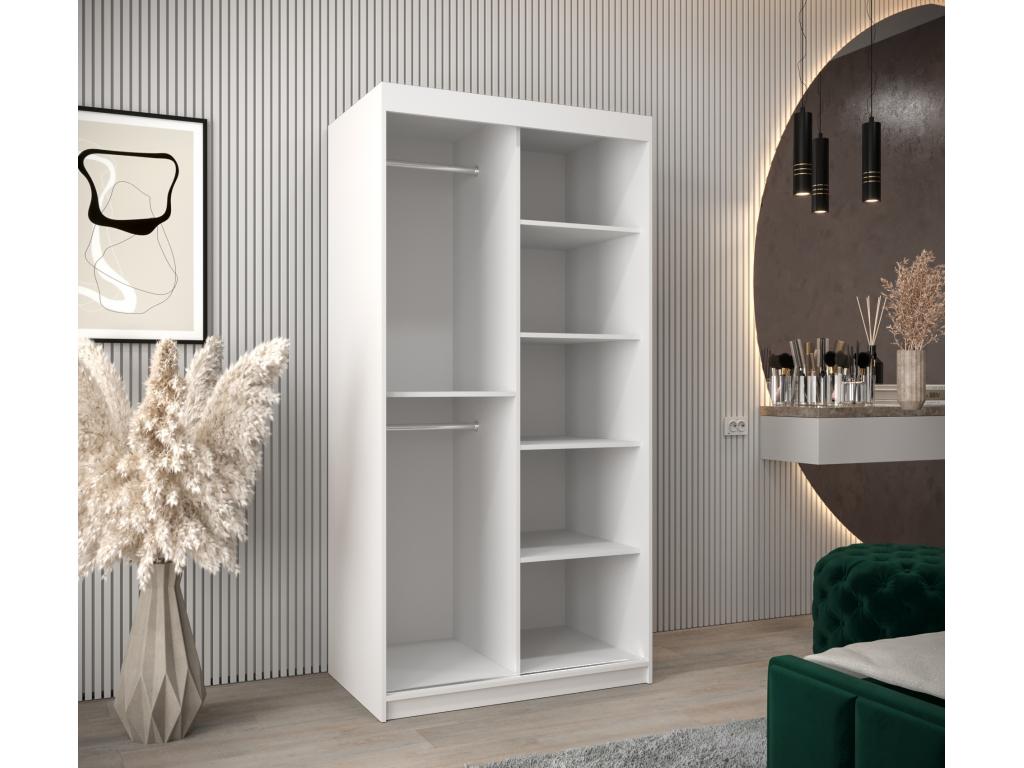 Bohometop Sliding Door Wardrobe 200/100/62 2 Doors White/Bohometop 39223VIDA