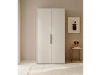 2-door wardrobe with hanging rail and shelves - 100 cm - beige - Bohometop 77283WSPB