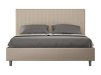 Nidchicshop 160x210cm Upholstered Double Storage Bed in Dove Grey Faux Leather 73027FMFQ