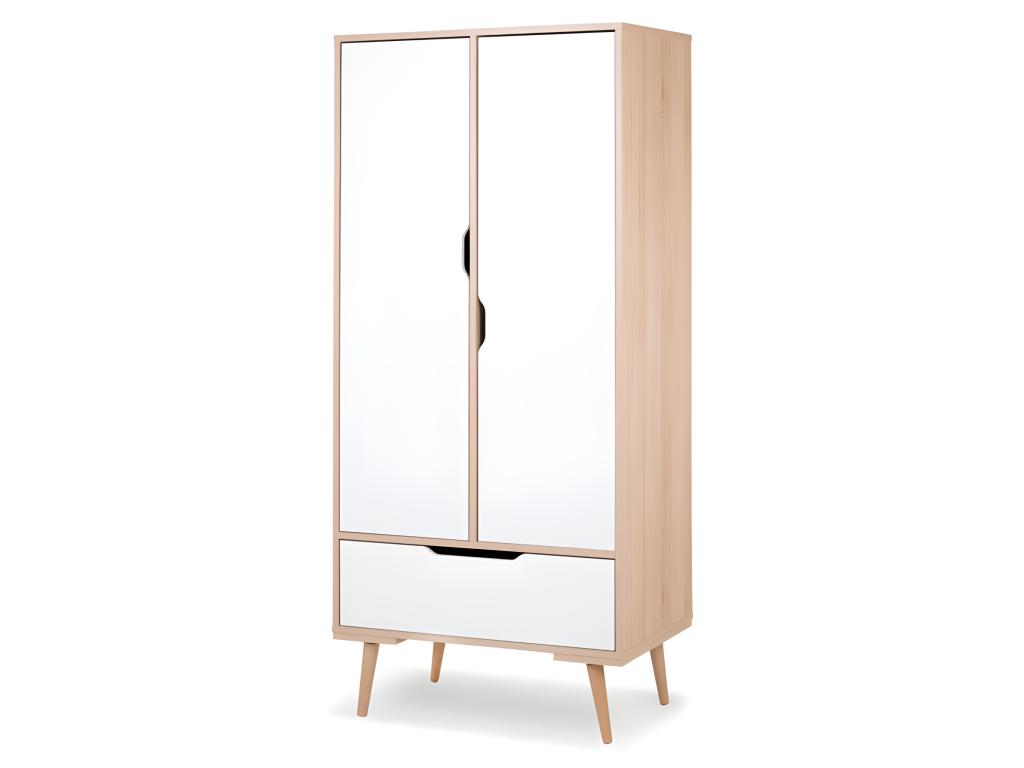 Nidchicshop Baby Cot and Wardrobe by Nidchicshop Beech and White 03539UNFO