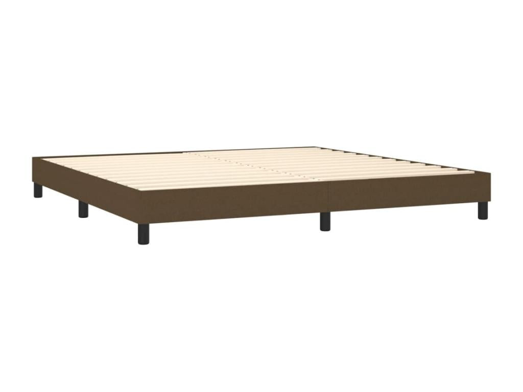 Upholstered bed base with mattress, dark brown, 200x200 cm, 03664XRAZ