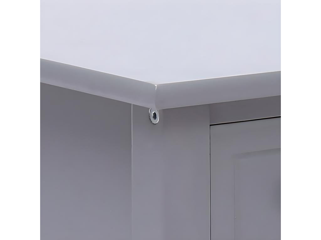 Grey Side Table 40x40x40 cm Paulownia Wood 57663WTIP