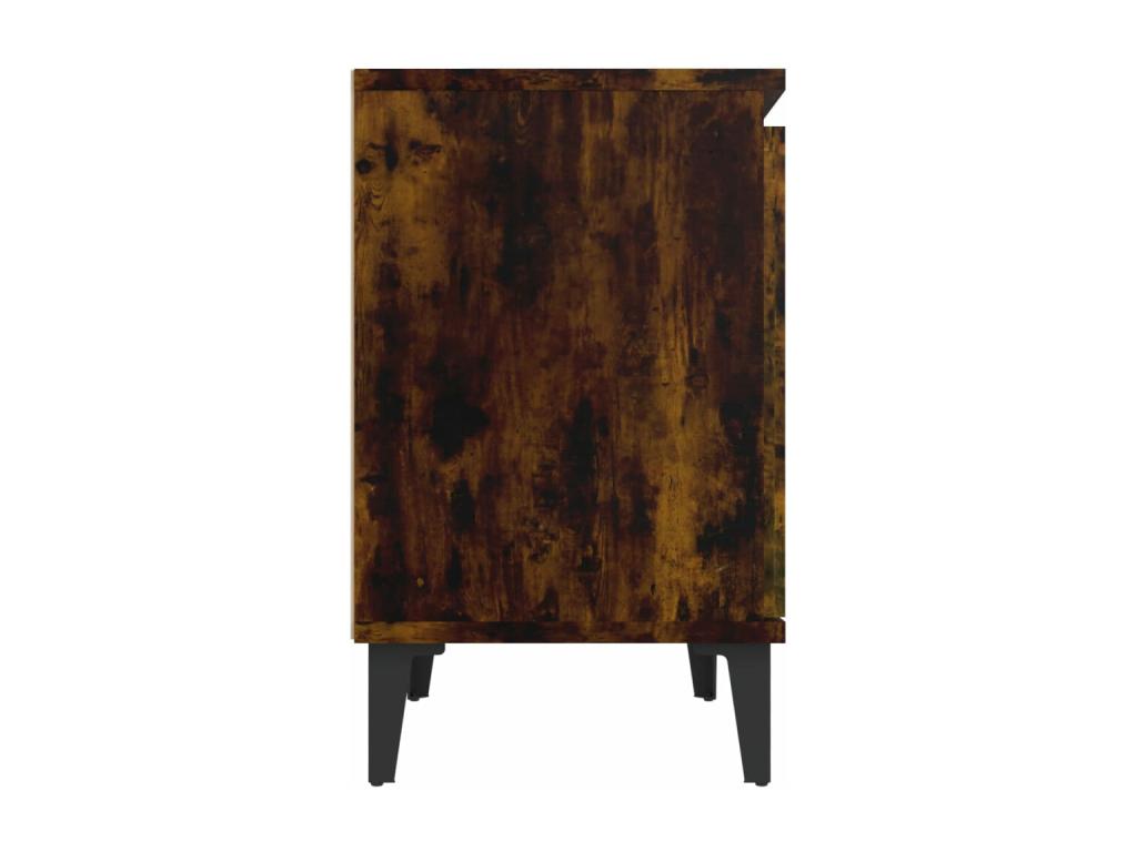 Bohometop - Bedside table with metal legs, smoked oak, 40x30x50 cm, 80552BXVY