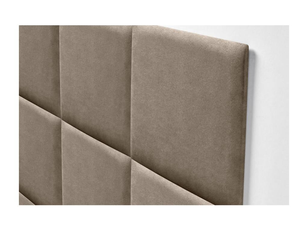 Bohometop Upholstered Headboard in Bohometop Fabric, Composed of Interchangeable Self-Adhesive Bed Panels for Luxury Bedroom, Earth Color, 110 cm, 70880RZQV