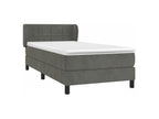 Bohometop bed base and mattress, Dark Grey 90x200 Velvet 92779CDMD