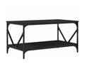 Black coffee table 90x50x45 cm engineered wood 81944YWBN