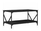 Black coffee table 90x50x45 cm engineered wood 81944YWBN