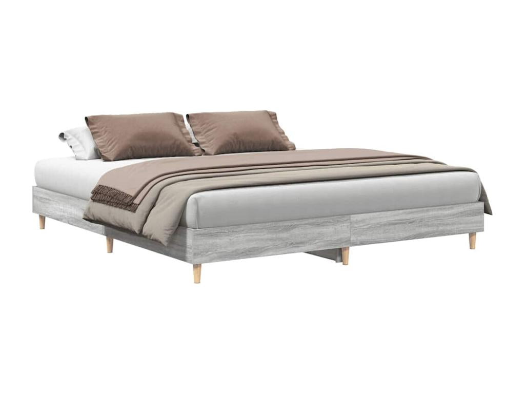 Bed frame without mattress Bohometop gray 200x200 cm 10028BVCZ