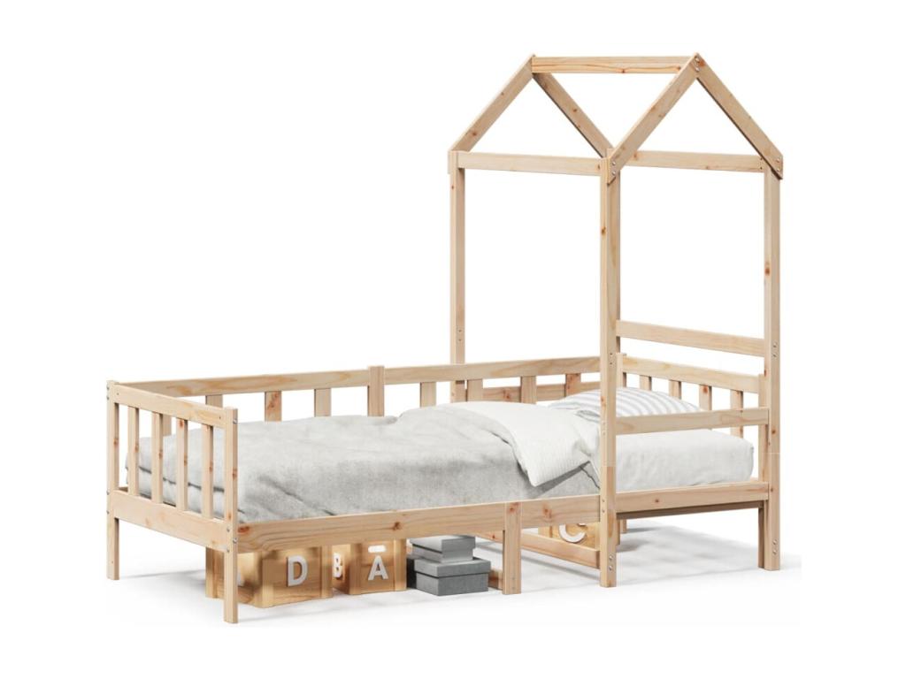 Daybed with canopy 80x200 cm solid pine wood 63087OZAA