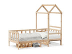 Daybed with canopy 80x200 cm solid pine wood 63087OZAA