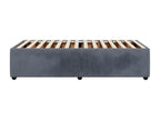 Dark Grey Bed Frame 90x200 cm Velvet 20419YYCG