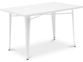 Rectangular dining table - Industrial design - White metal - Bohometop 13078JNKN