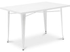 Rectangular dining table - Industrial design - White metal - Bohometop 13078JNKN