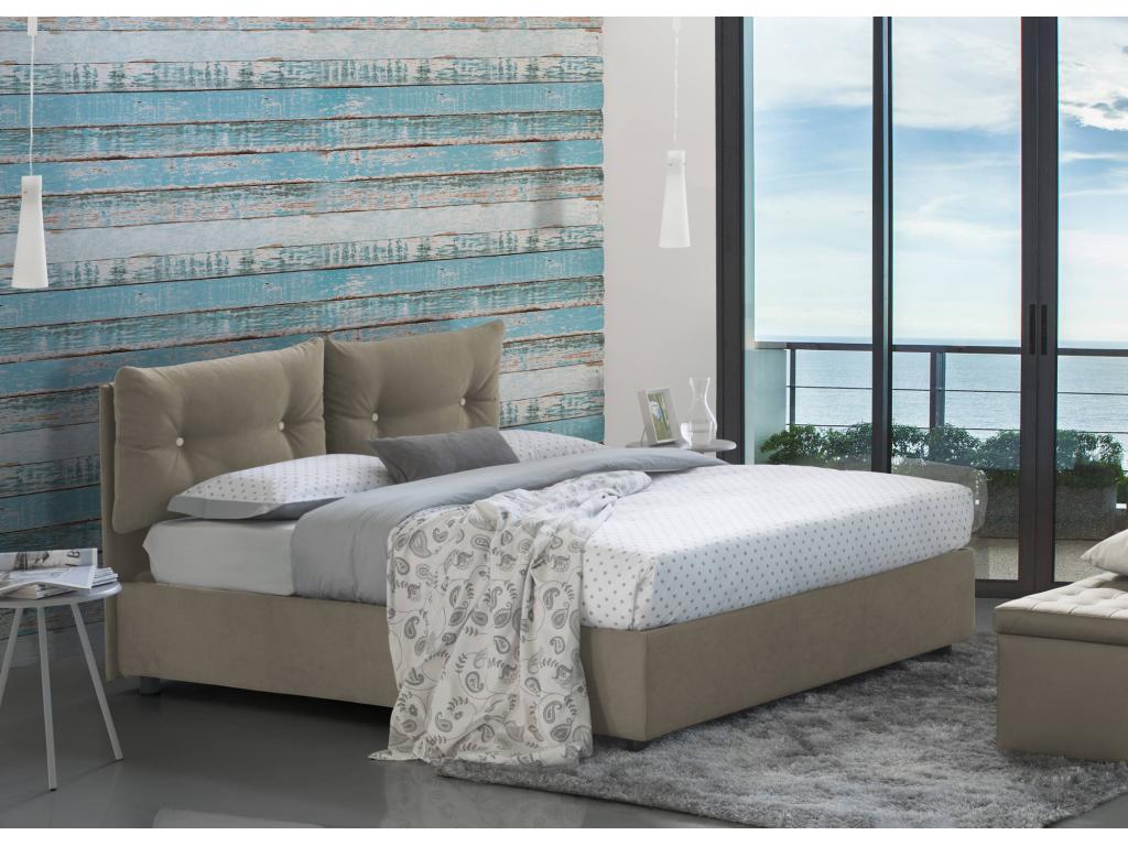 Nidchicshop bed, Nidchicshop storage bed with fabric upholstery, Made in Italy, front opening, with 120x190 cm mattress included, dove grey, 80038ZCKJ