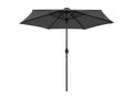 Parasol with LED and aluminum pole, 270 cm, Anthracite, 29533LDHI