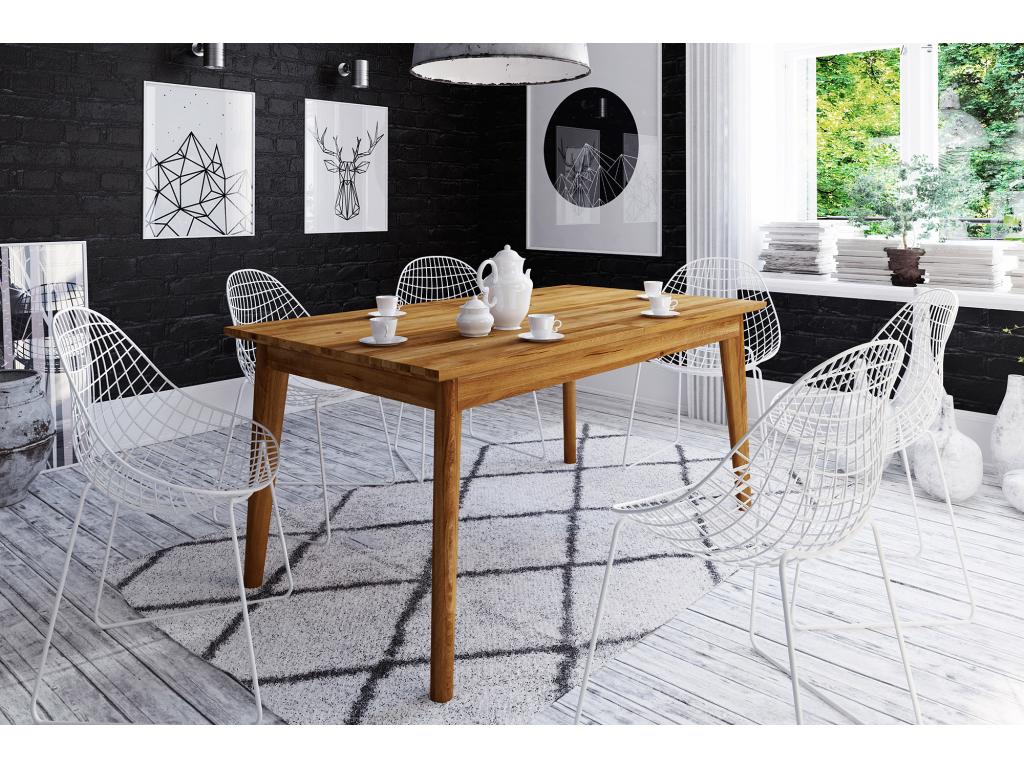 Bohometop - Extendable table in natural oiled wild oak 100x130 26775XMWY