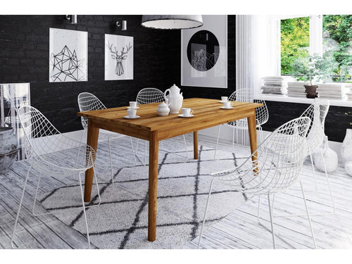 Bohometop - Extendable table in natural oiled wild oak 100x130 26775XMWY