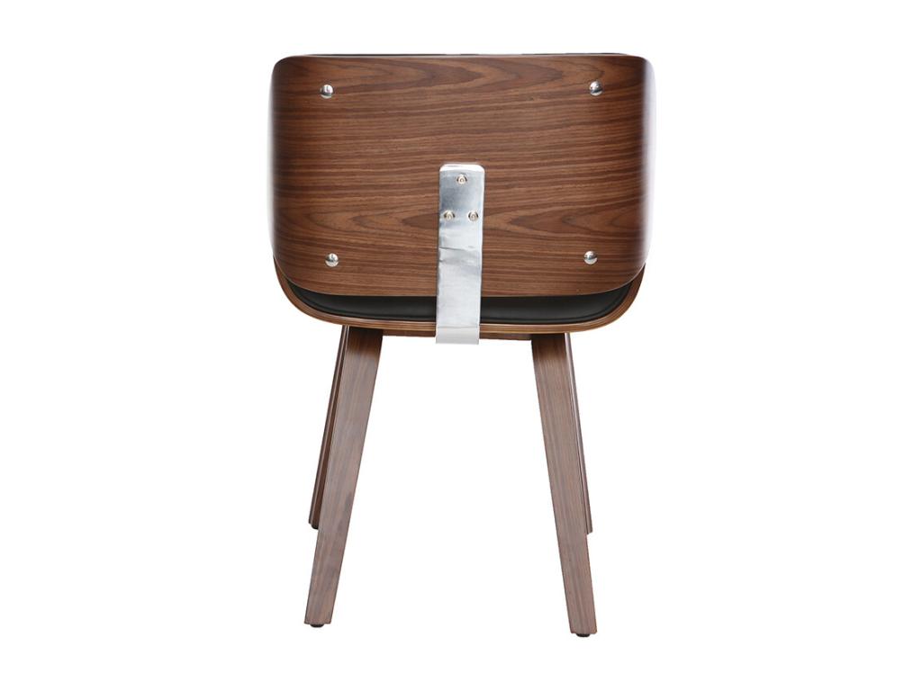 Nidchicshop 79650CKZA Black and Dark Wood Designer Chair