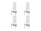 Set of 4 white faux leather dining chairs 73452AKMJ