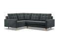 Left Corner Sofa with Sleeping Function, Reversible Cushion, Dark Grey 27958JSMI