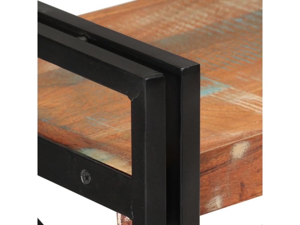 3-tier bookcase 77x30x80 cm solid reclaimed wood/iron 58291VFHB