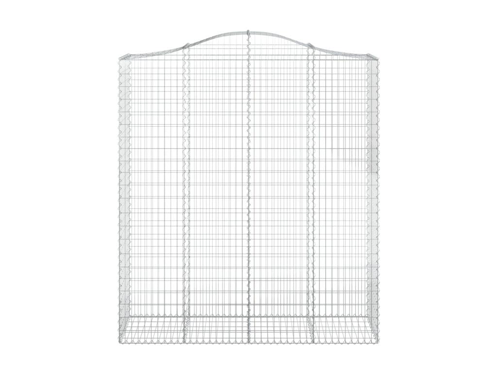 Arched gabion baskets, 8 pcs, 200x50x220-240, galvanized iron, 02122ALRR