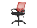 Homelumiere Office Chair, Homelumiere Work Chair with Armrests, Ergonomic Office Seat, 59x54h90/100 cm, Black and Red