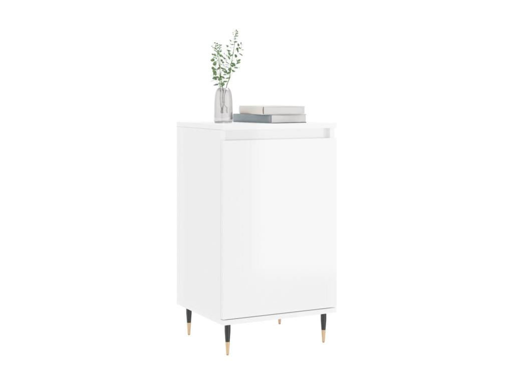 High-gloss white sideboard, 40x35x70 cm, engineered wood, 39891ZQKJ