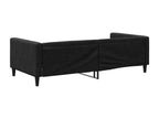 Daybed without mattress, black, 100x200 cm, fabric, 65189KGCY