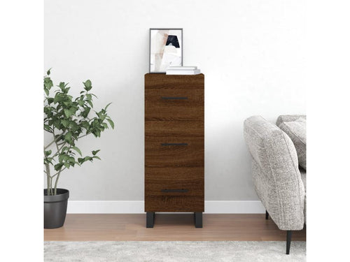 Brown Oak Sideboard 34.5x34x90 cm Engineered Wood 70634WBDV