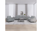 3-piece sofa set, light grey fabric 51995ILFZ