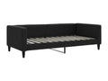 Daybed without mattress, black, 100x200 cm, fabric, 65189KGCY
