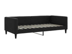 Daybed without mattress, black, 100x200 cm, fabric, 65189KGCY
