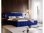 Upholstered bed with storage - 140x200 - double bed - velvet - blue - Paris 69789FHHK
