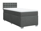Nidchicshop bed base with mattress, Dark Grey 90x200 cm, Fabric 81274UTIA