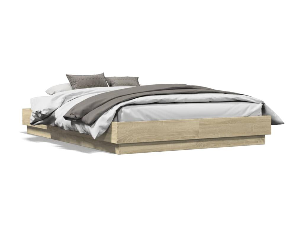 Nidchicshop Oak Bed Frame 120x190 Engineered Wood 27493TQZA