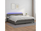 Bohometop bed base with mattress and LED lighting, Grey, 200x200 cm, 32143JXOT