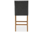 Set of 4 Bohometop wooden bar stools with grey fabric upholstery - H65cm 80591NFFK