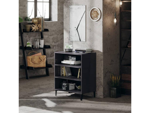 Glossy Grey Buffet 57x35x70 cm Chipboard 83766NRPE