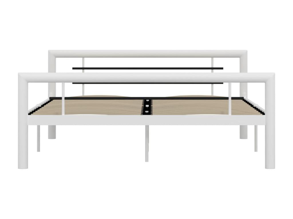 Black and white metal bed frame 120x200 cm 91742OKFO