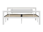 Black and white metal bed frame 120x200 cm 91742OKFO