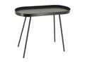 Oval coffee table in black metal, 70x30x57 cm, Black, 86789JAKN