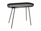Oval coffee table in black metal, 70x30x57 cm, Black, 86789JAKN