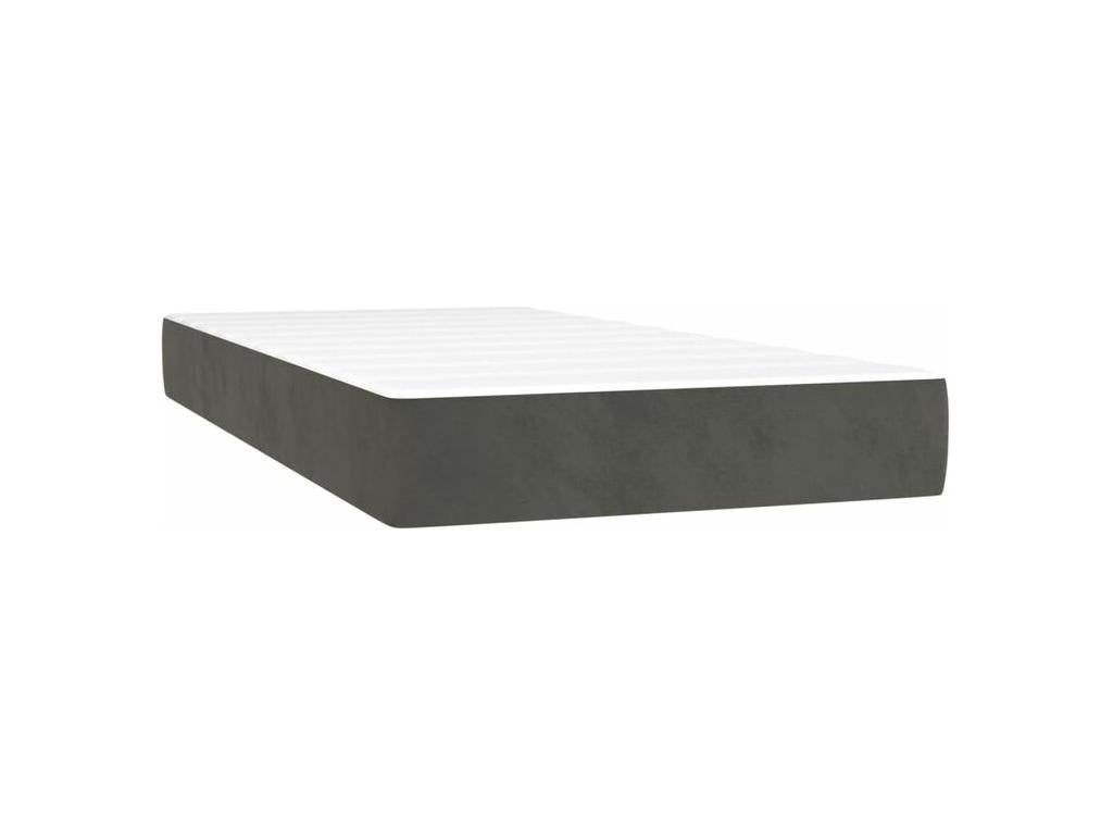 Bohometop bed base and mattress, Dark Grey 90x200 Velvet 92779CDMD