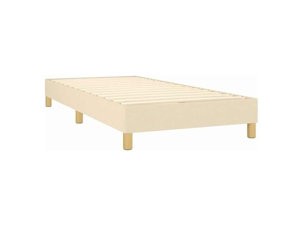 Bohometop bed base with LED mattress, Cream 100x200 cm, Fabric 64981OGDS