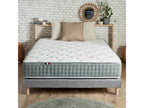 Bohometop 7-Zone Spring Mattress Set with Bed Base, Duvet, and Pillows. Made in France. Dimensions: 140x190 cm. Bed Base: Heather Grey. 86204KAVG