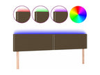 LED Headboard, Dark Brown, 180x5x78/88 cm, Fabric, 22292DLRX