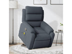 Reclining Massage Chair, Dark Grey Velvet 79948QPDE