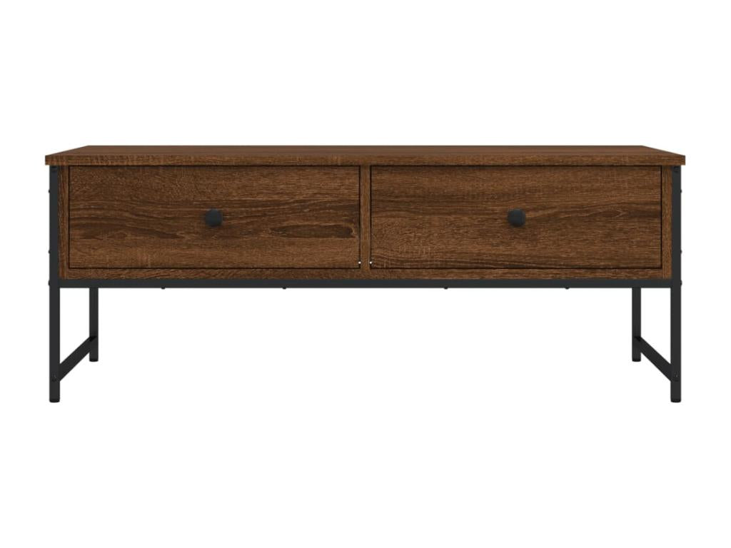 Brown oak coffee table, 101x49x39.5 cm, engineered wood, 93112QXXP