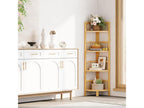 Bohometop 4-Tier Corner Shelf, Storage Shelf for Living Room, Bathroom, Kitchen, Balcony, Hallway, 104x30x30 cm - Natural 75449IPVE